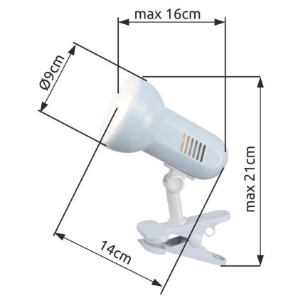 Globo 5496 - Bordslampa BASIC 1xE27/40W