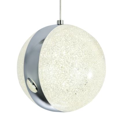 GLOBO - LED ljuskrona med textilsladd 5xLED/10W/230V