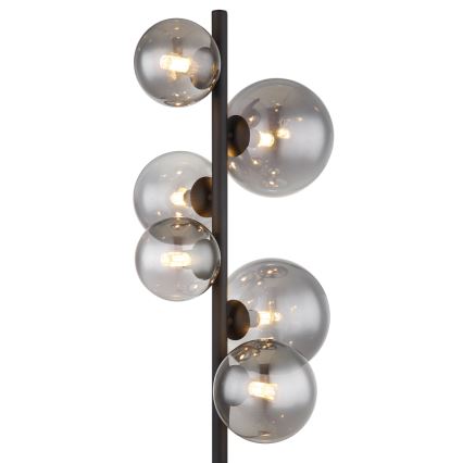 Globo - LED golvlampa 6xG9/3,5W/230V rökig/svart
