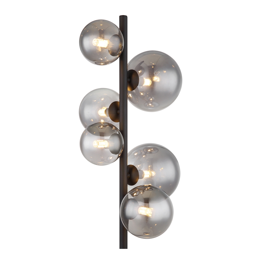 Globo - LED golvlampa 6xG9/3,5W/230V rökig/svart