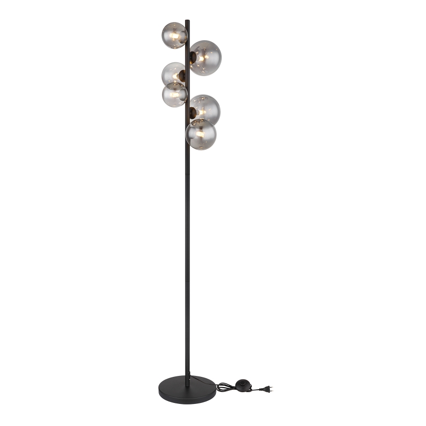 Globo - LED golvlampa 6xG9/3,5W/230V rökig/svart