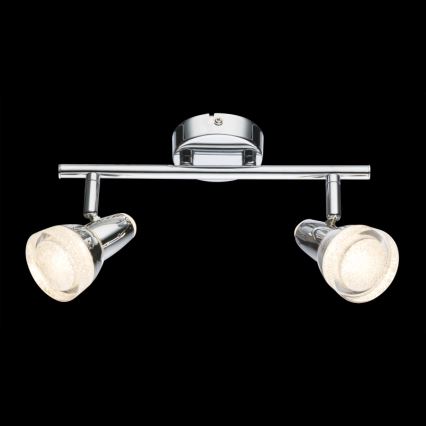 Globo - LED spotlampa 2xLED/4W/230V blank krom