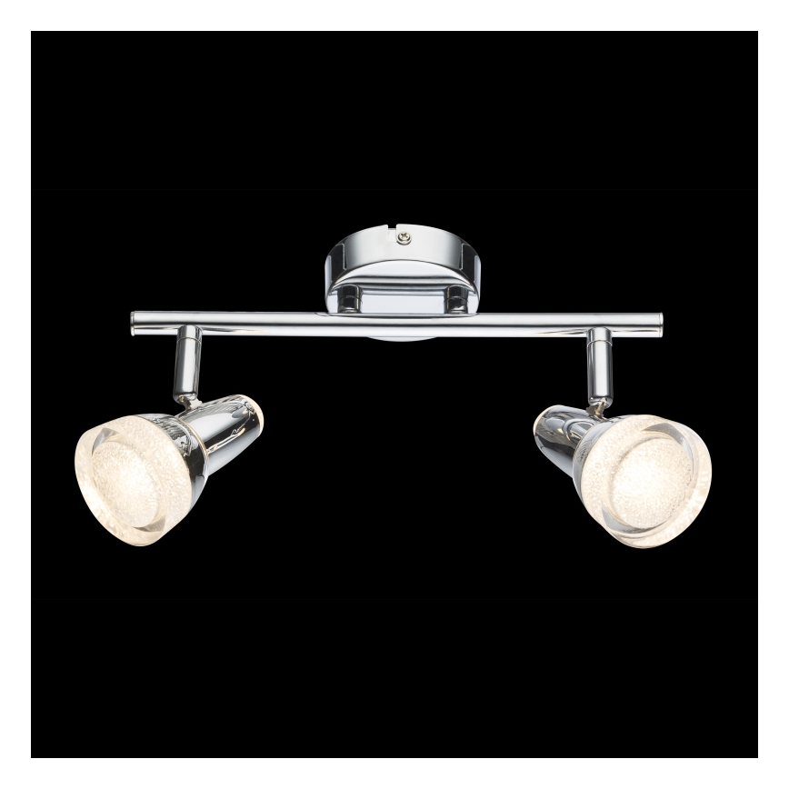Globo - LED spotlampa 2xLED/4W/230V blank krom