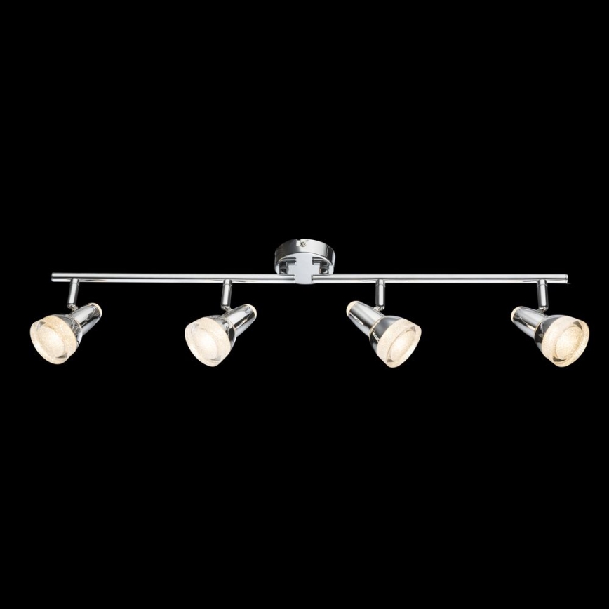 Globo - LED Spotlampa 4xLED/4W/230V blank krom