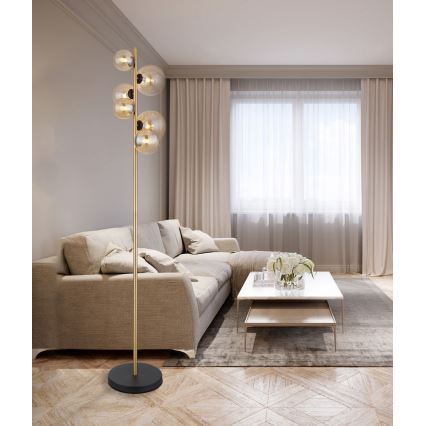 Globo - LED Golvlampa 6xG9/3W/230V mässing