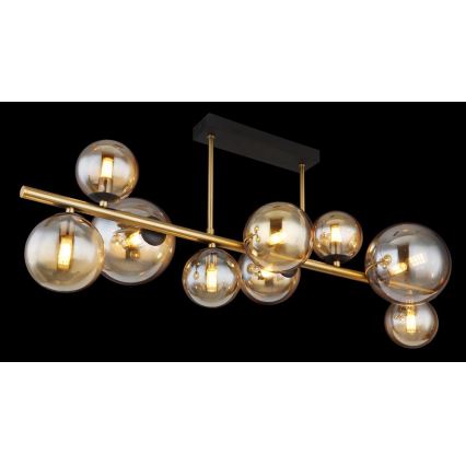 Globo - LED Taklampa på stång 9xG9/3W/230V mässing