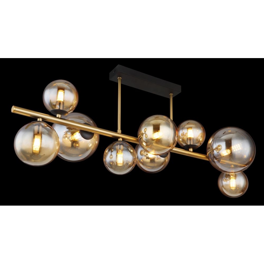 Globo - LED Taklampa på stång 9xG9/3W/230V mässing