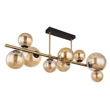 Globo - LED Taklampa på stång 9xG9/3W/230V mässing