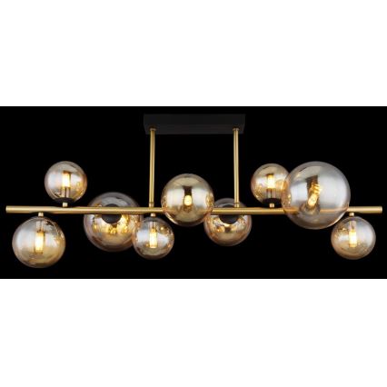 Globo - LED Taklampa på stång 9xG9/3W/230V mässing