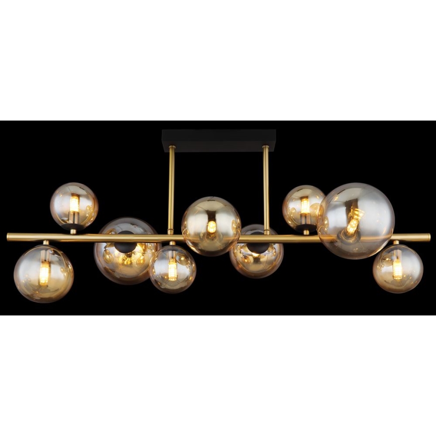 Globo - LED Taklampa på stång 9xG9/3W/230V mässing