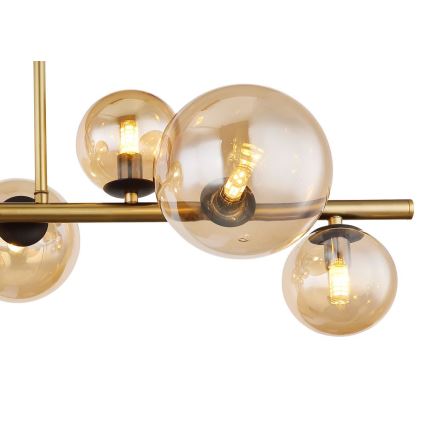 Globo - LED Taklampa på stång 9xG9/3W/230V mässing