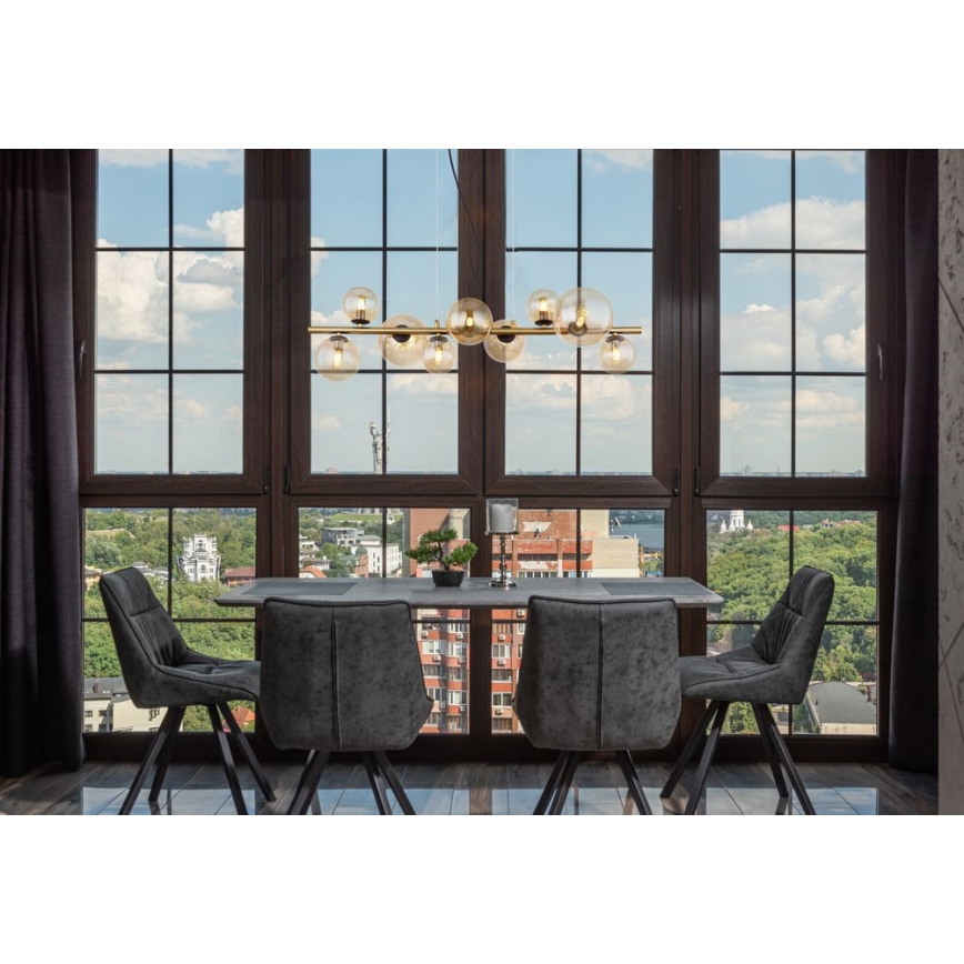 Globo - LED-lampa på kabel 9xG9/3W/230V mässing