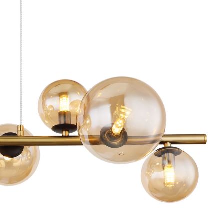 Globo - LED-lampa på kabel 9xG9/3W/230V mässing