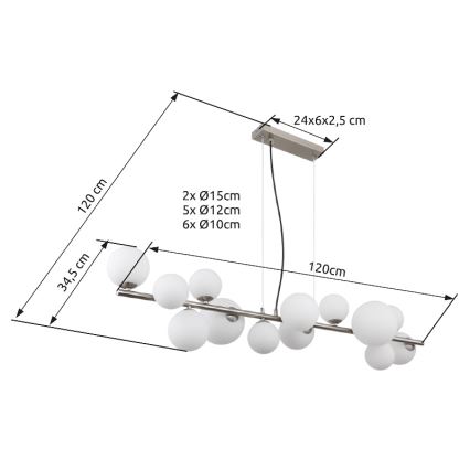 Globo - LED golvlampa 13xG9/3,5W/230V vit