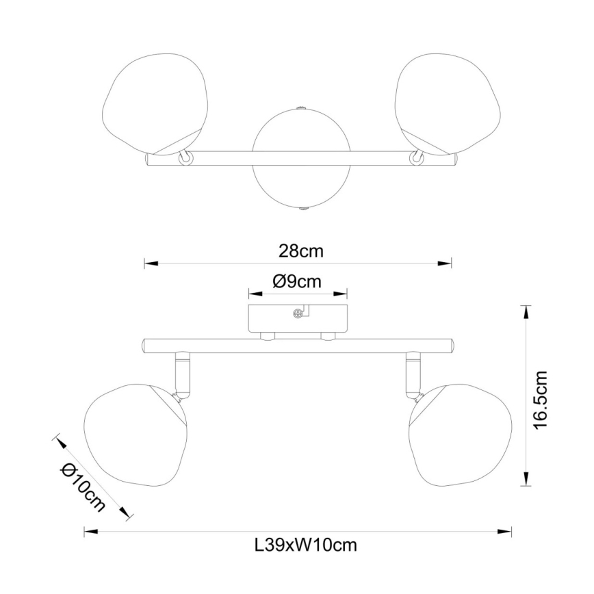 Globo - Spotlampa 2xG9/5W/230V