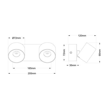 Globo - LED-spot 2xLED/6W/230V