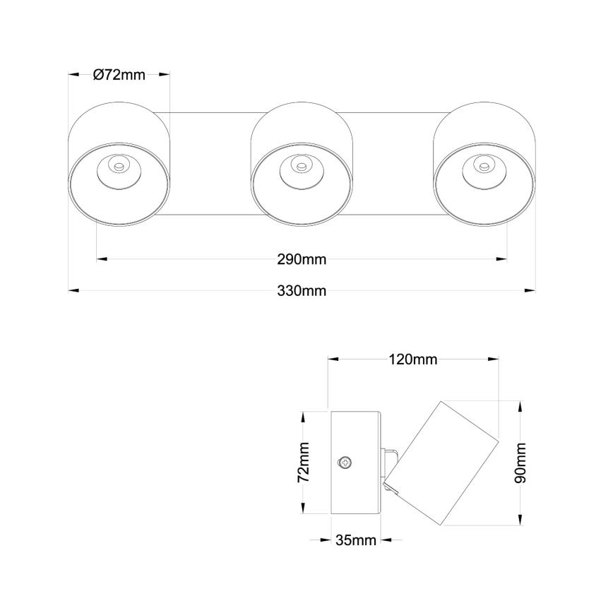 Globo - LED-spotlampa 3xLED/6W/230V