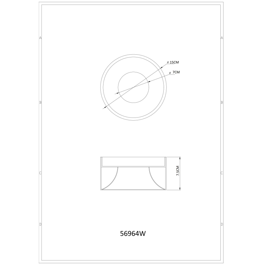 Globo - LED-taklampa LED/12W/230V 3000K Ø 15 cm vit