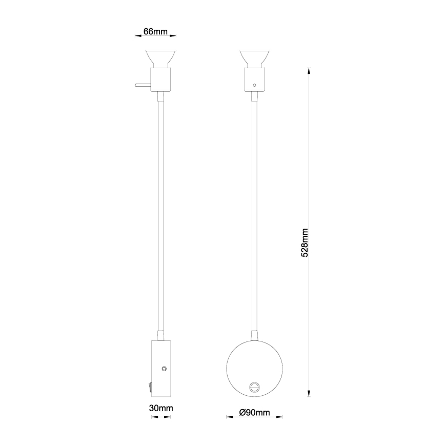 Globo - Flexibel bordslampa 1xGU10/35W/230V