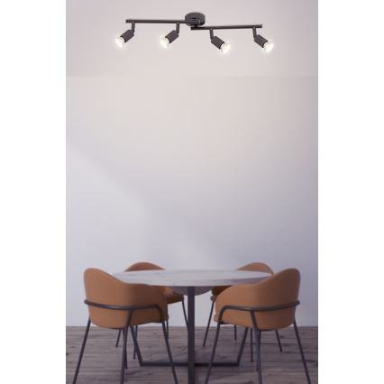 Globo - LED Spotlight 4xGU10/3W/230V svart