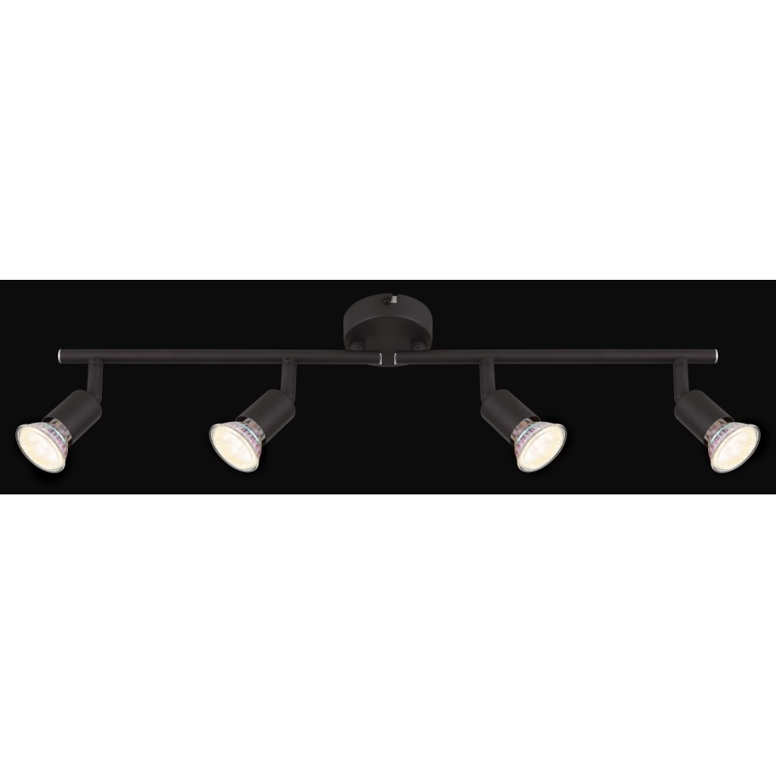 Globo - LED Spotlight 4xGU10/3W/230V svart