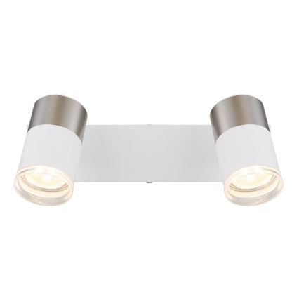 Globo - Spotlight 2xGU10/25W/230V vit/matt krom