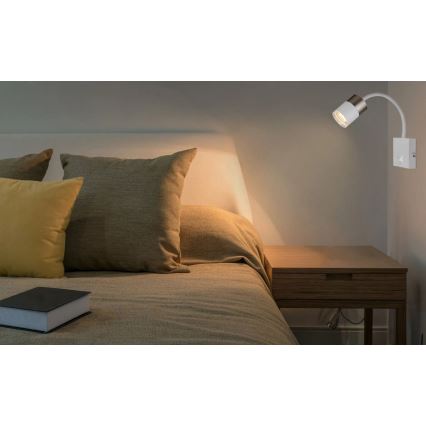 Globo - Väggspotlight 1xGU10/25W/230V vit/matt krom