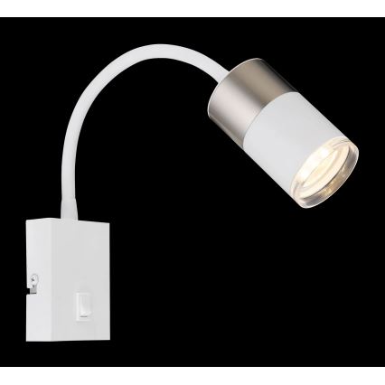 Globo - Väggspotlight 1xGU10/25W/230V vit/matt krom