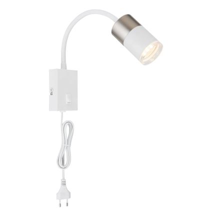 Globo - Väggspotlight 1xGU10/25W/230V vit/matt krom