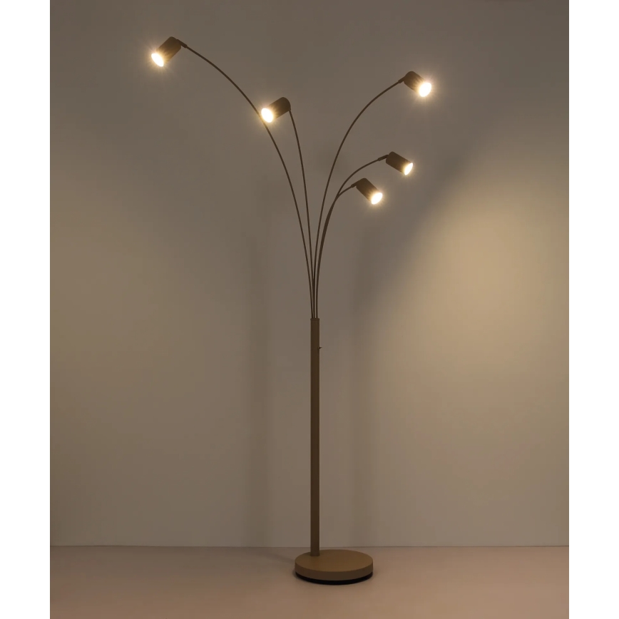Globo - Golvlampa 5xGU10/35W/230V beige