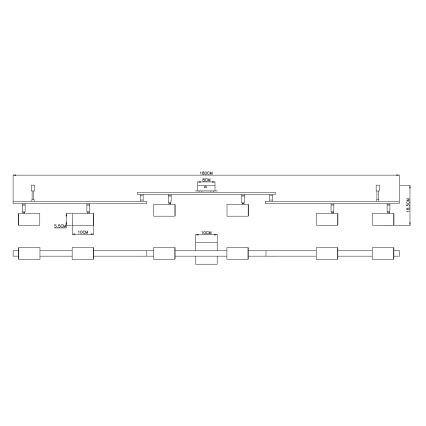 Globo - Spotlight 6xGU10/35W/230V vit