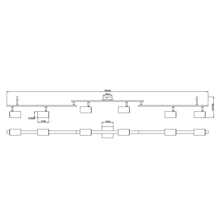 Globo - Spotlight 6xGU10/35W/230V vit