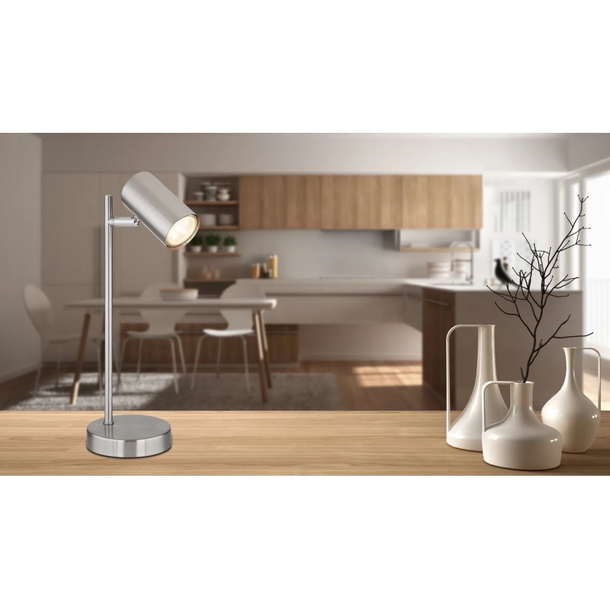 Globo - Bordslampa 1xGU10/5W/230V matt krom