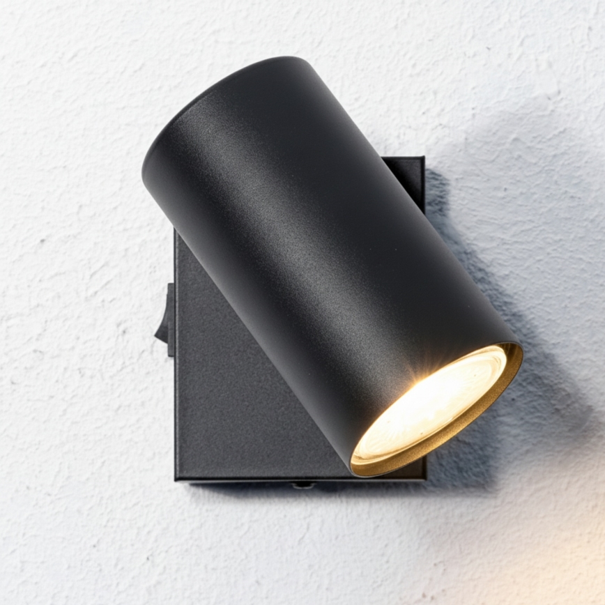 Globo - Väggspotlight 1xGU10/25W/230V svart