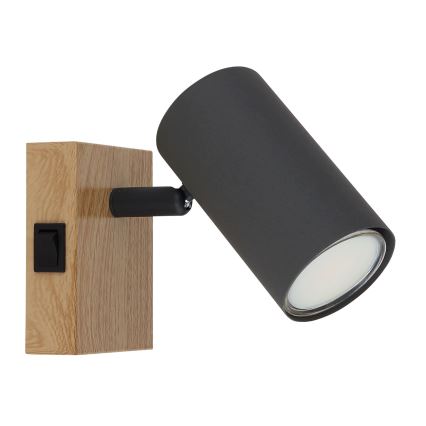 Globo  - Vägg spotlight ROBBY 1xGU10/25W/230V grå/brun