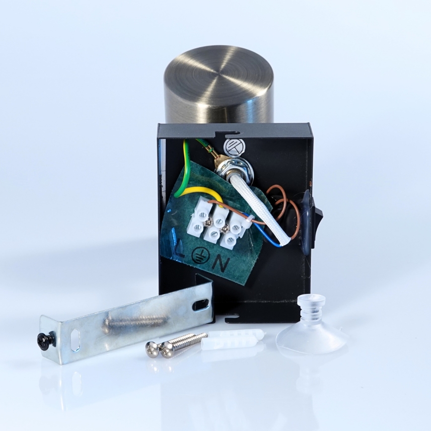 Globo - Väggspotlight 1xGU10/25W/230V svart/mässing