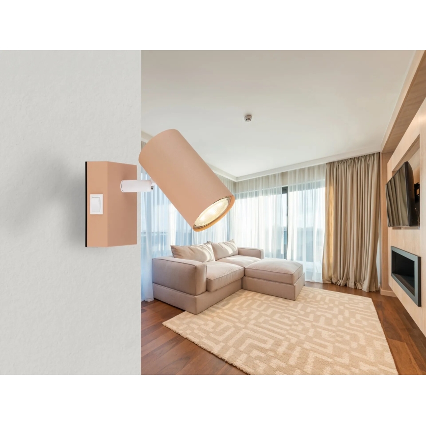 Globo - Väggspotlight 1xGU10/25W/230V orange