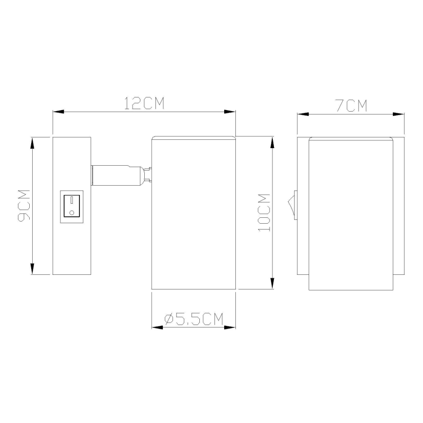 Globo - Väggspotlight 1xGU10/25W/230V orange