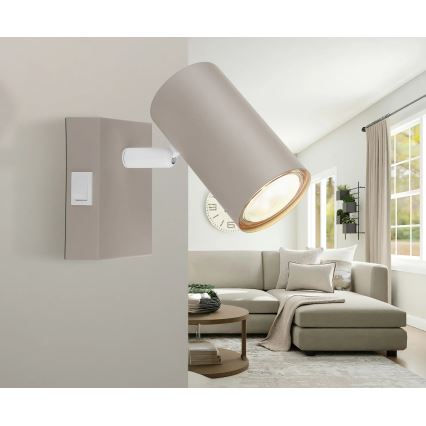 Globo - Väggspotlight 1xGU10/35W/230V beige