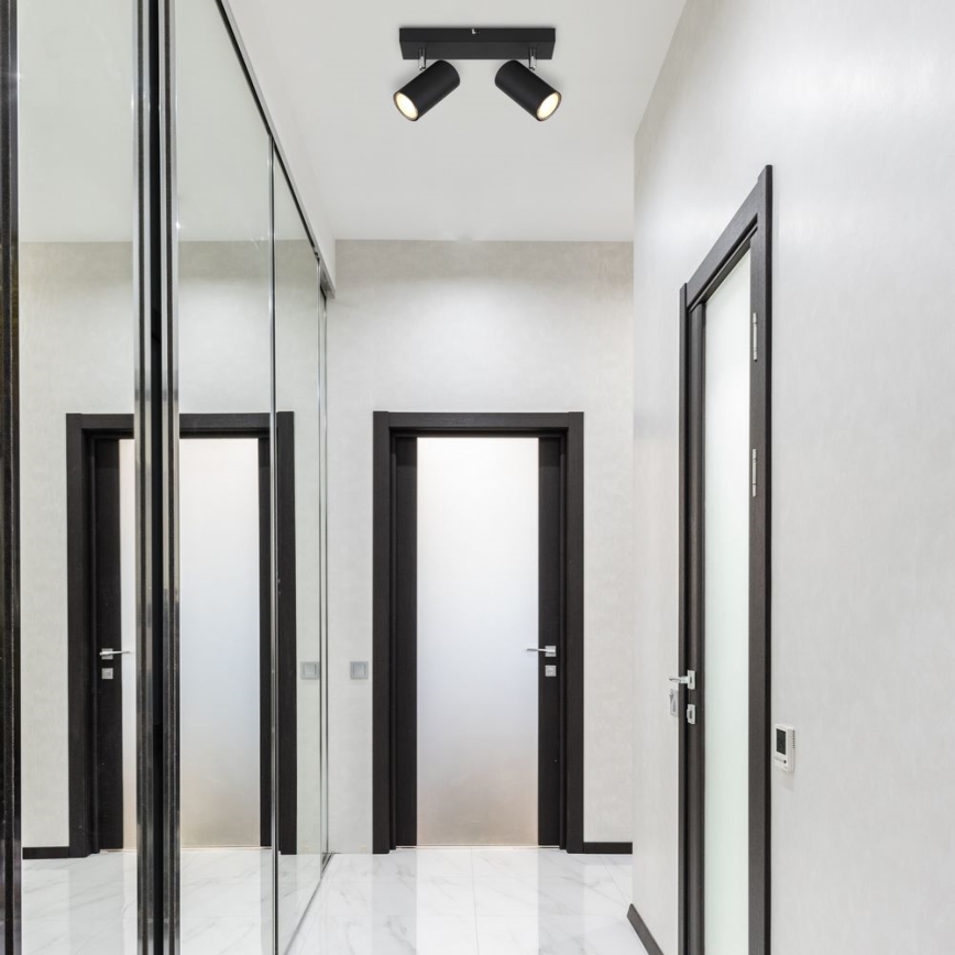 Globo - Spotlampa 2xGU10/35W/230V svart