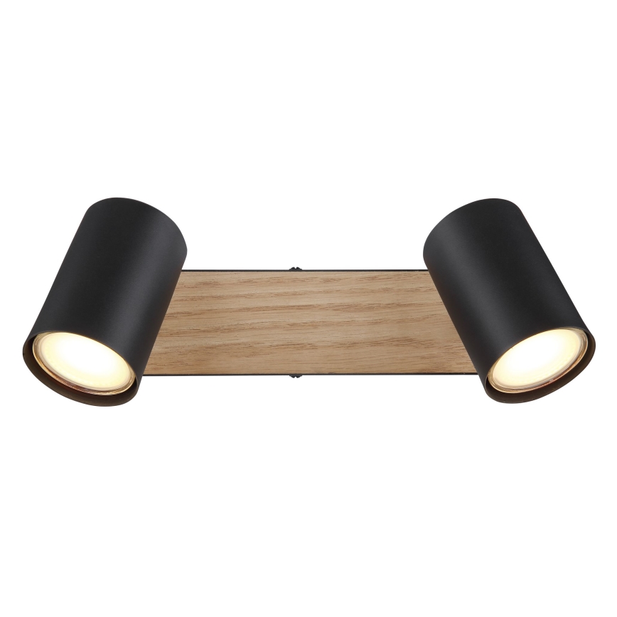 Globo - Spotlight 2xGU10/35W/230V svart/brun