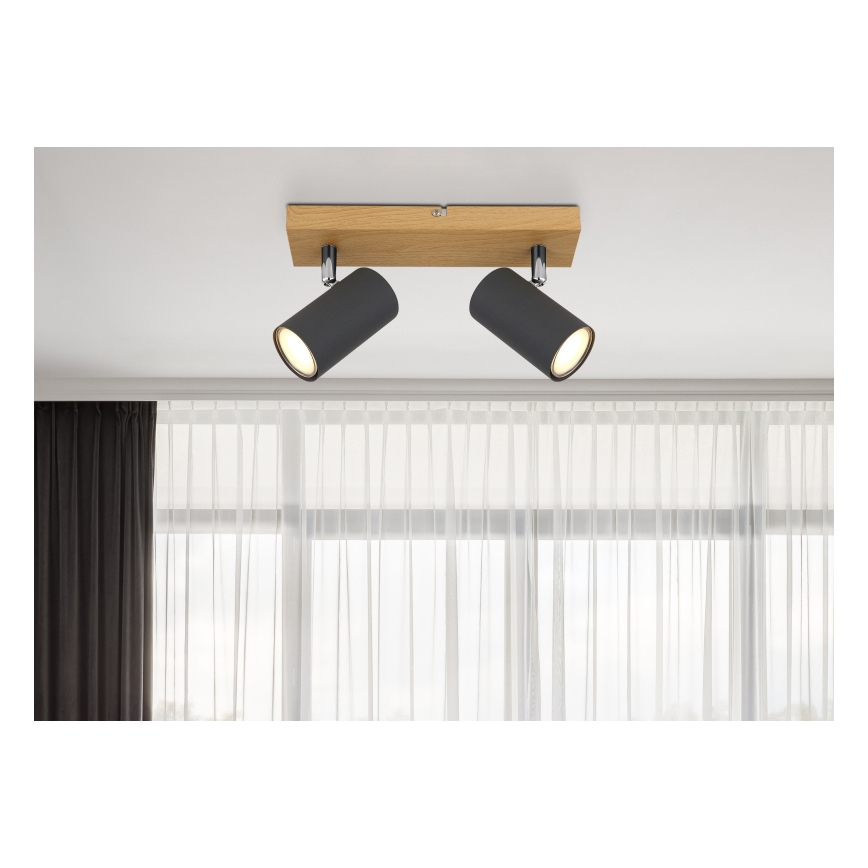 Globo - Spotlight 2xGU10/35W/230V grå/brun