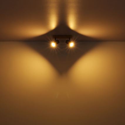 Globo - Spotlight 2xGU10/35W/230V grå/brun