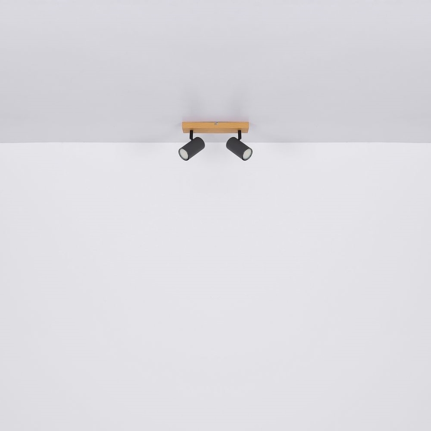 Globo - Spotlight 2xGU10/35W/230V grå/brun