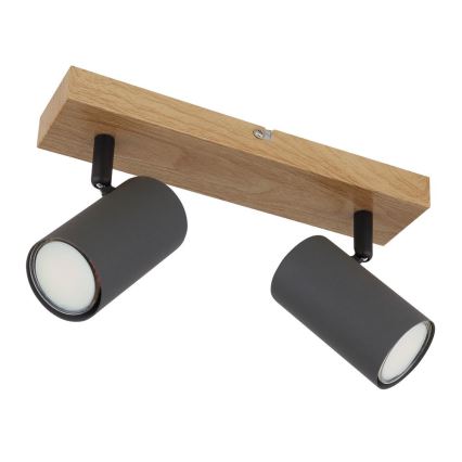 Globo - Spotlight 2xGU10/35W/230V grå/brun