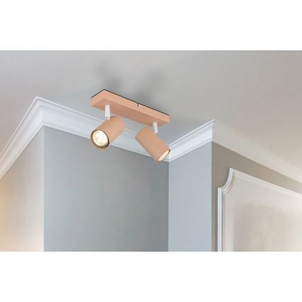 Globo - Spotlight 2xGU10/25W/230V orange