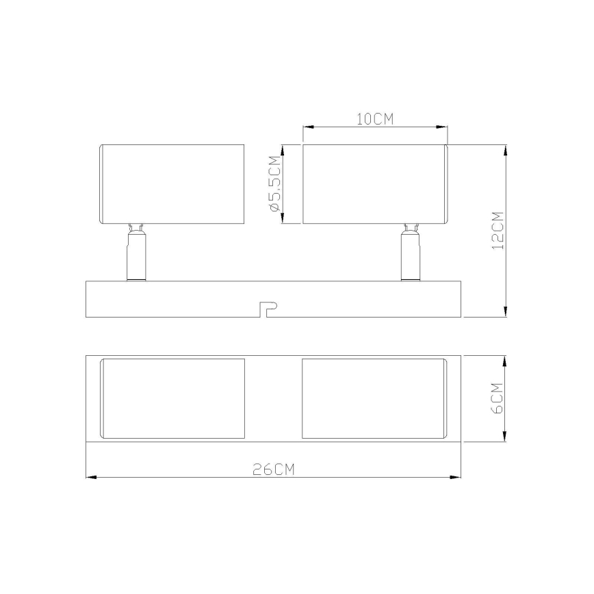 Globo - Spotlight 2xGU10/25W/230V orange