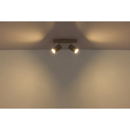 Globo - Spotarmatur 2xGU10/35W/230V beige