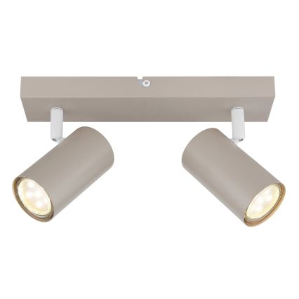 Globo - Spotarmatur 2xGU10/35W/230V beige
