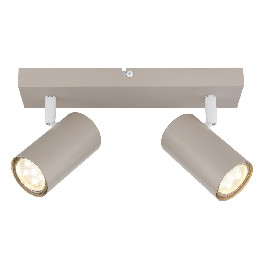 Globo - Spotarmatur 2xGU10/35W/230V beige